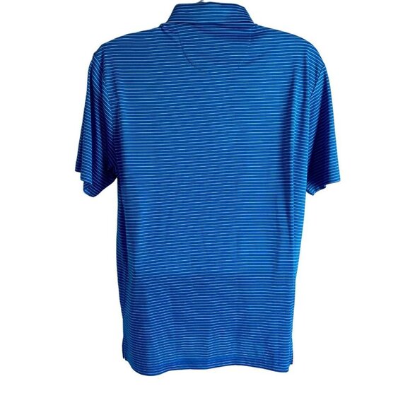 Jack Nicklaus Blue White Striped Short Sleeve Polo Shirt Men's Large NEW - Picture 9 of 9